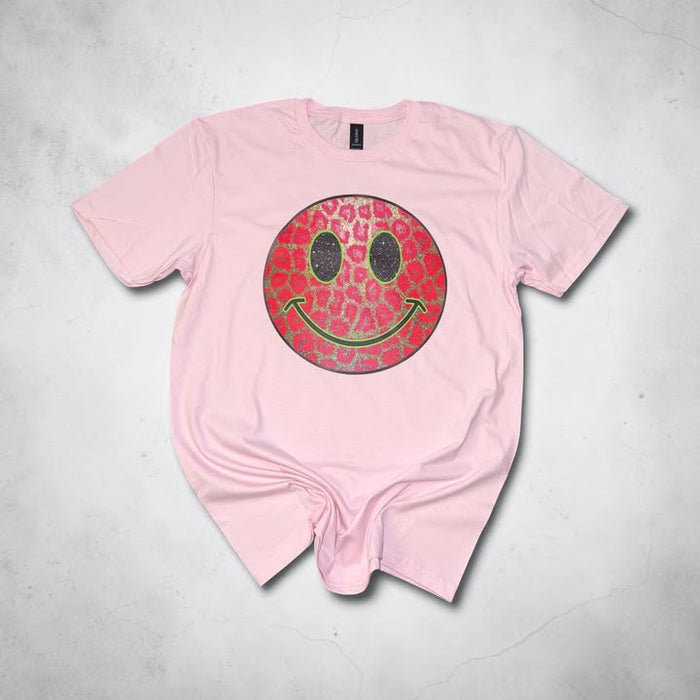 “August Shirt of the Month” Pink Smil*y - 260 Broadway Boutique