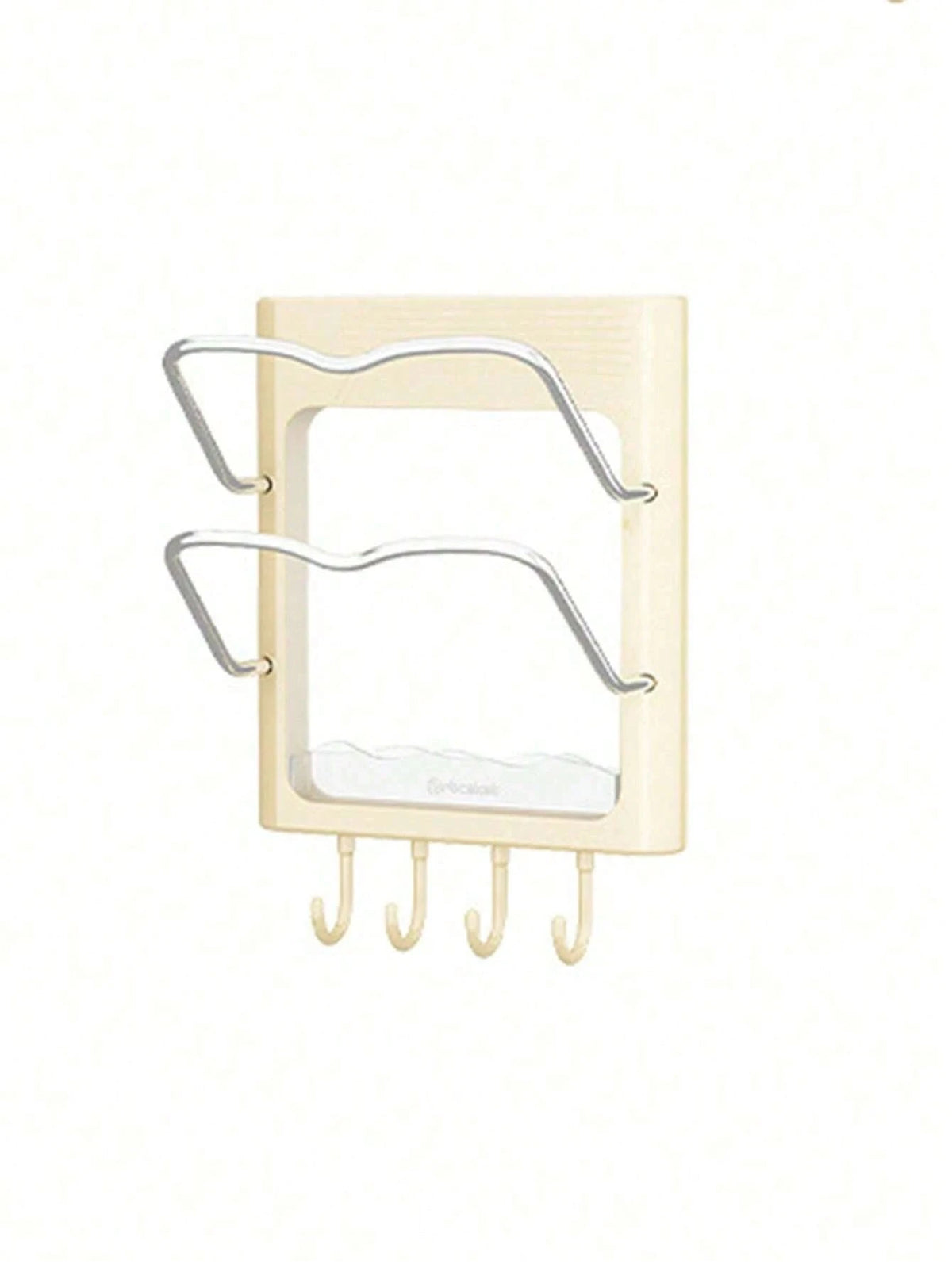 1-2pcs No-Drill Wall-Mounted Storage Rack, Curling Iron Holder, Suitable For Bathroom And Bedroom, Includes Curling Iron Holder, Heat-Insulating Plate, Bathroom Accessories And Indoor Decor Curling Ir