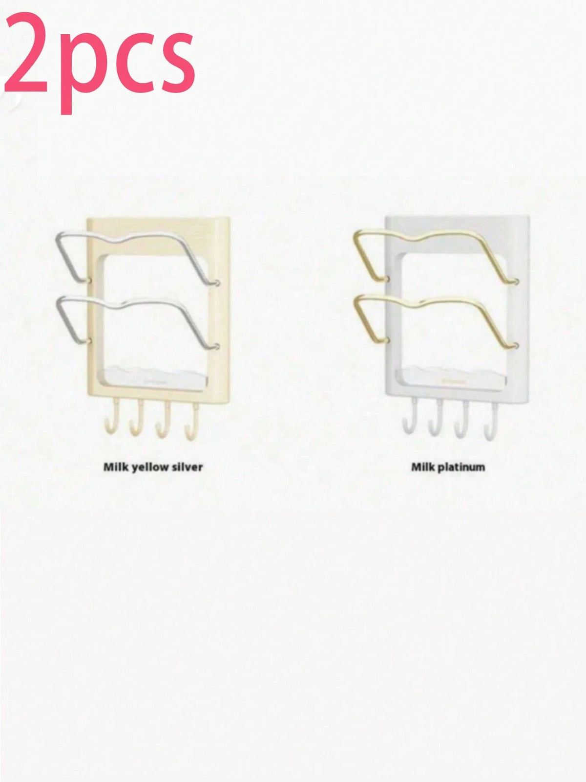 1-2pcs No-Drill Wall-Mounted Storage Rack, Curling Iron Holder, Suitable For Bathroom And Bedroom, Includes Curling Iron Holder, Heat-Insulating Plate, Bathroom Accessories And Indoor Decor Curling Ir