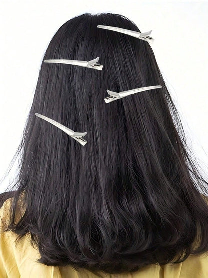 1/5/10/20/50pcs Sectioning Hair Clips- Crocodile Hair Clips For Styling Long Curly Thick Hair, 20 Packs Women's Alligator Hair Clips, Black Metal Salon Clips