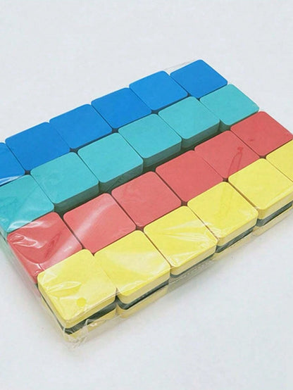 1/5/10/24/48pcs Whiteboard Erasers, Magnetic EVA Felt Blackboard Erasers, Square Erasers, Colorful