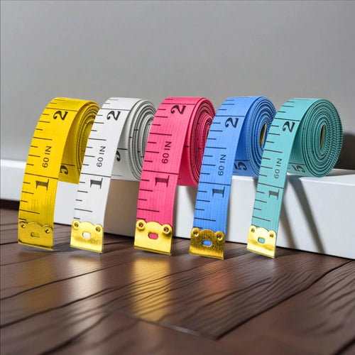 1/5PCS Soft Tape Measure, 60in Double Scale Ruler Measuring Tape Fabric Sewing Ruler For Body Measurement Weight Loss Cloth Knitting Craft(White,Rose Red,Yellow,Blue,Green