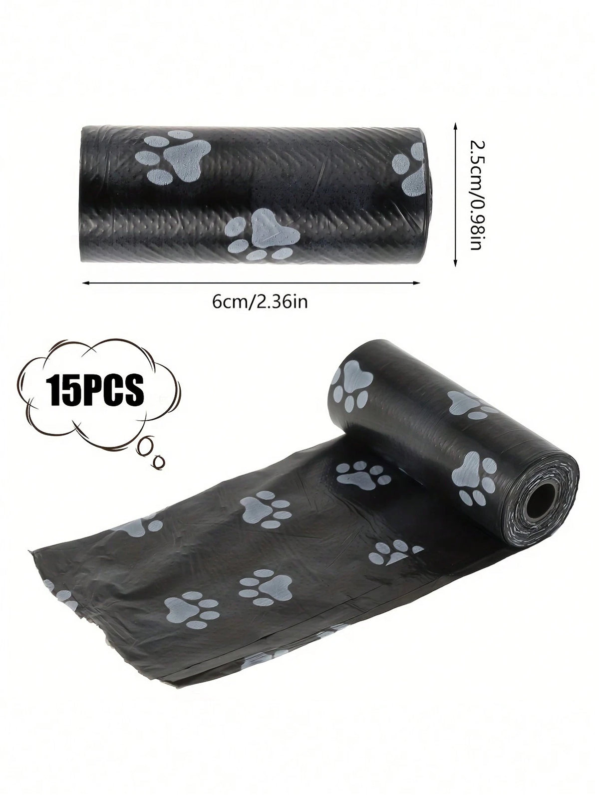 1/6/8/10/20/30/40/50 Rolls Anti-Leakage Pet Waste Bags- Thick & Durable, Effectively Controls Odor, Suitable For Sanitation, Food And Pet Cleaning