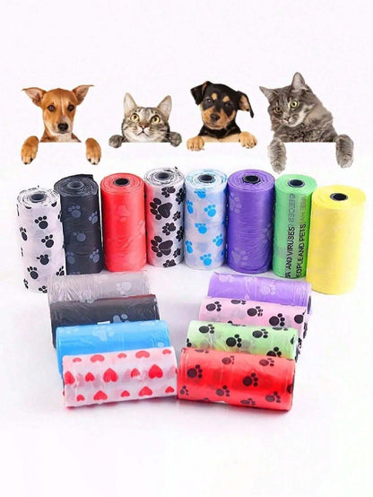 1/6/8/10/20/30/40/50 Rolls Anti-Leakage Pet Waste Bags- Thick & Durable, Effectively Controls Odor, Suitable For Sanitation, Food And Pet Cleaning