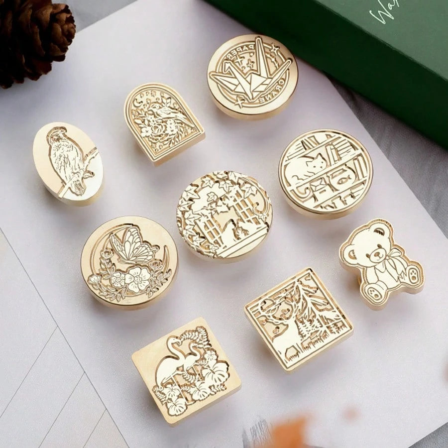 1 Pc, Various Animal Series, Removable Wax Seal Heads, Deer/Cat/Dog/Squirrel/Hedgehog And Other Animals, Suitable For Envelope Letter Paper, Wedding Invitations, Parties, Wine Packaging, DIY Craft Sea