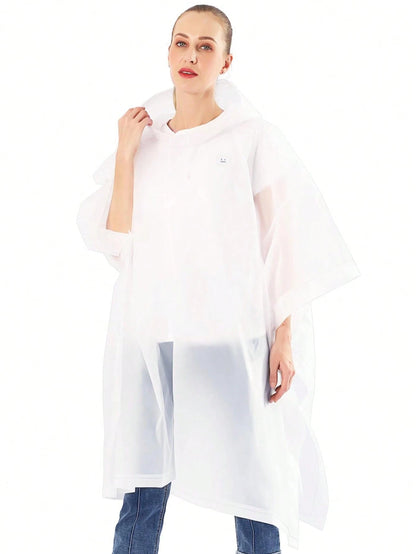 1 Pc Waterproof Raincoat, Waterproof Rain Poncho, Reusable Rain Poncho Pack With Hood, Lightweight And Waterproof Poncho, For Travel And Outdoors, For Men And Women