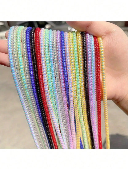 1 Set 4pcs/5pcs 5 Random Color Cable Protectors, Suitable For Universal Phone Chargers, 1.4m Cable Winder Designed To Prevent Charging Cable Bending And Breaking.