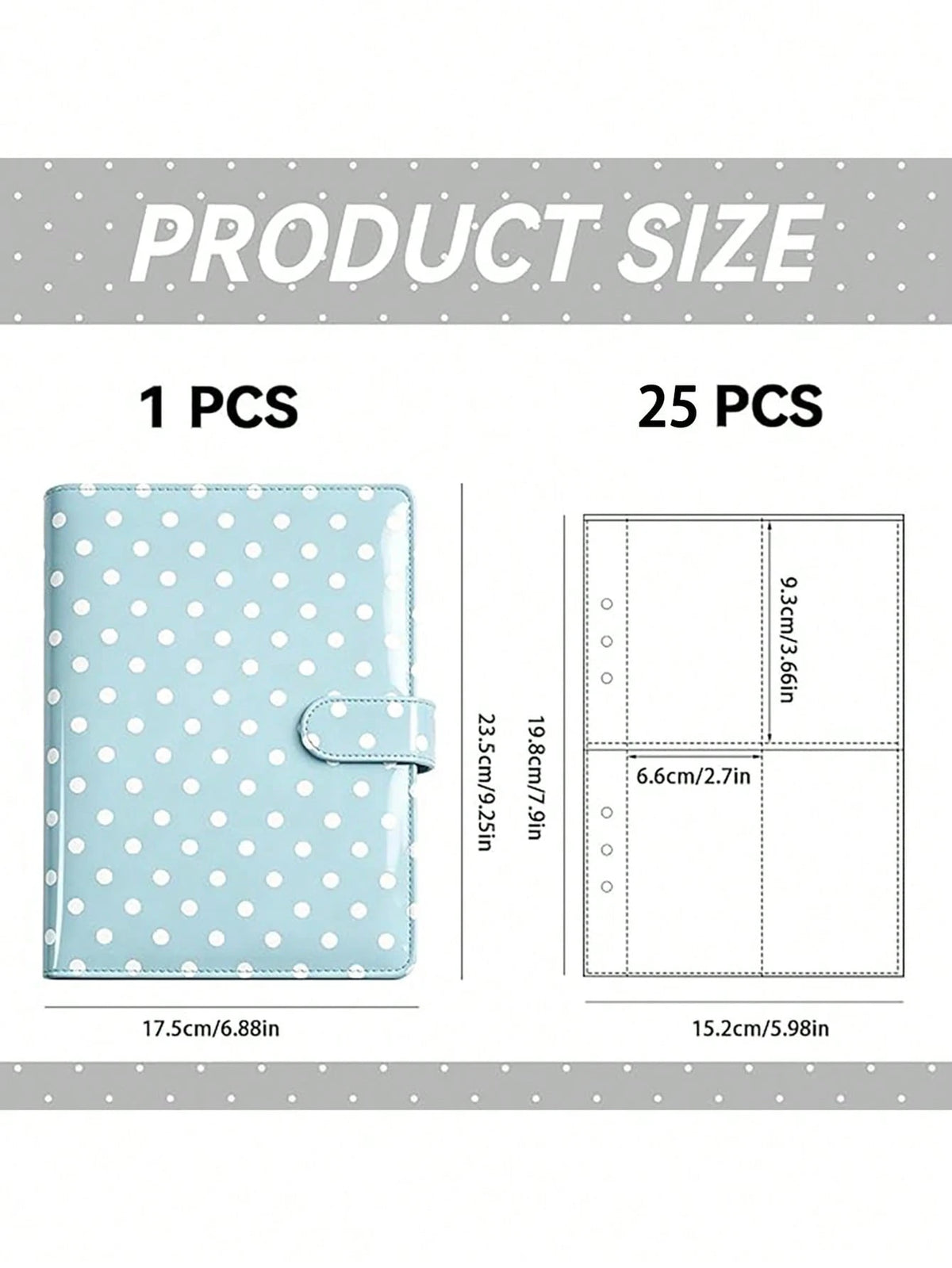 1 Set A5 Photo Album With 25pcs 4-Slot Photo Card Pages, 6-Ring Binder, PU Leather Cover, Collection Album Suitable For Home And Office Use, Perfect For Organizing Family Photos