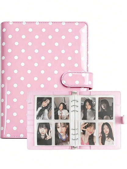 1 Set A5 Photo Album With 25pcs 4-Slot Photo Card Pages, 6-Ring Binder, PU Leather Cover, Collection Album Suitable For Home And Office Use, Perfect For Organizing Family Photos
