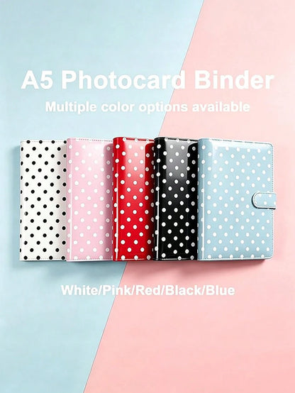 1 Set A5 Photo Album With 25pcs 4-Slot Photo Card Pages, 6-Ring Binder, PU Leather Cover, Collection Album Suitable For Home And Office Use, Perfect For Organizing Family Photos