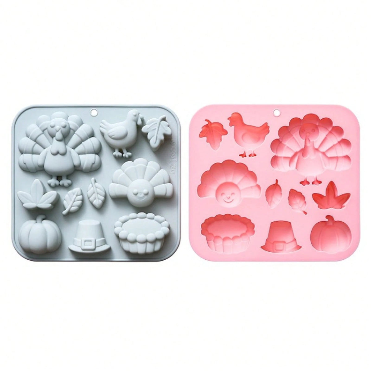 10-Hole Thanksgiving-Themed Silicone Mold, Suitable For Making Soaps, Candles, Resin And Plaster Crafts, And As A Collectible Gift.