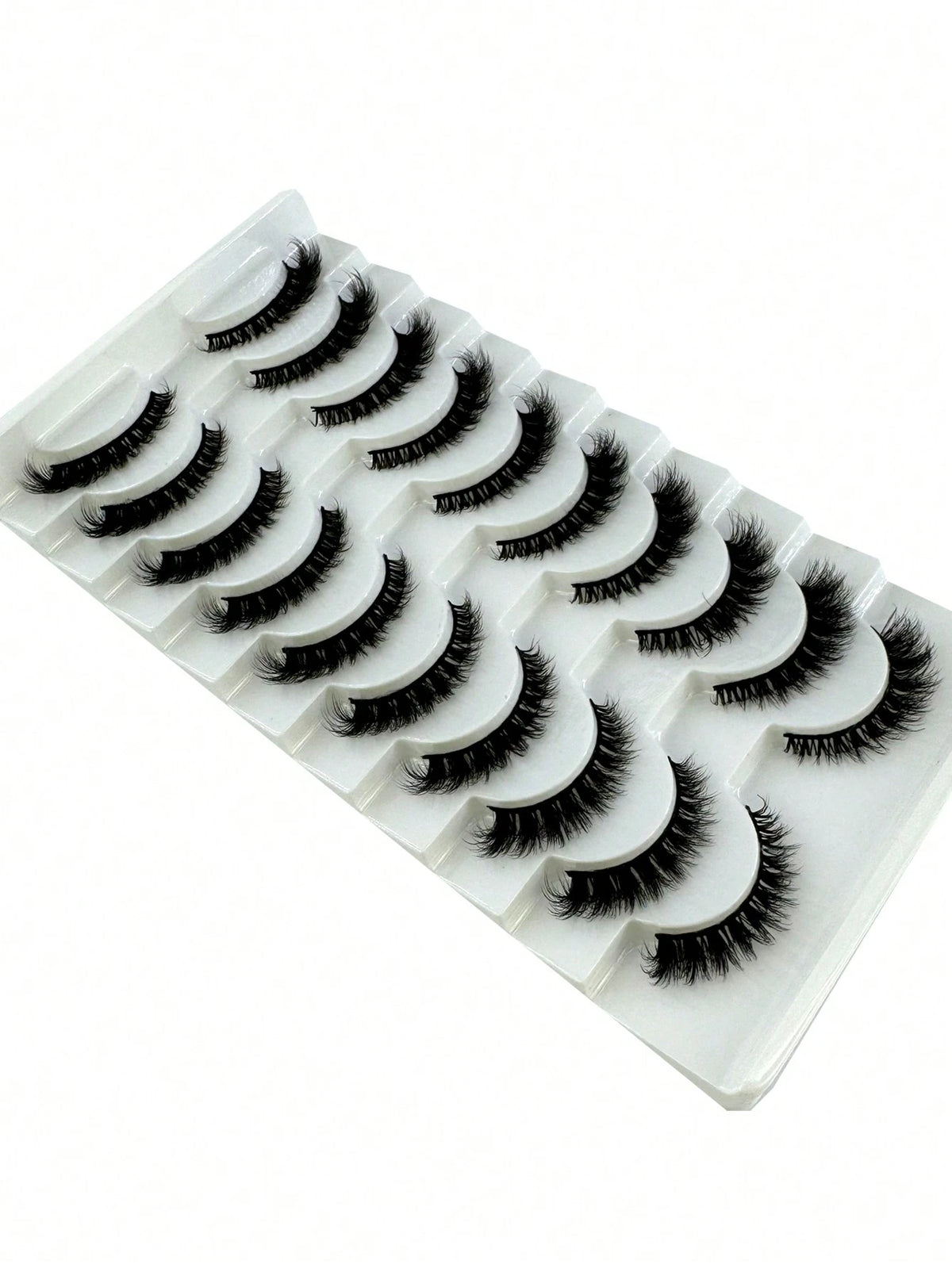 10 Pairs Cat Eye False Eyelashes/3D Mink Lashes Natural Makeup Effect False Eyelashes Classic Russian Thick Lashes Extension Mink Lashes Strips/Soft False Eyelash Strips Set