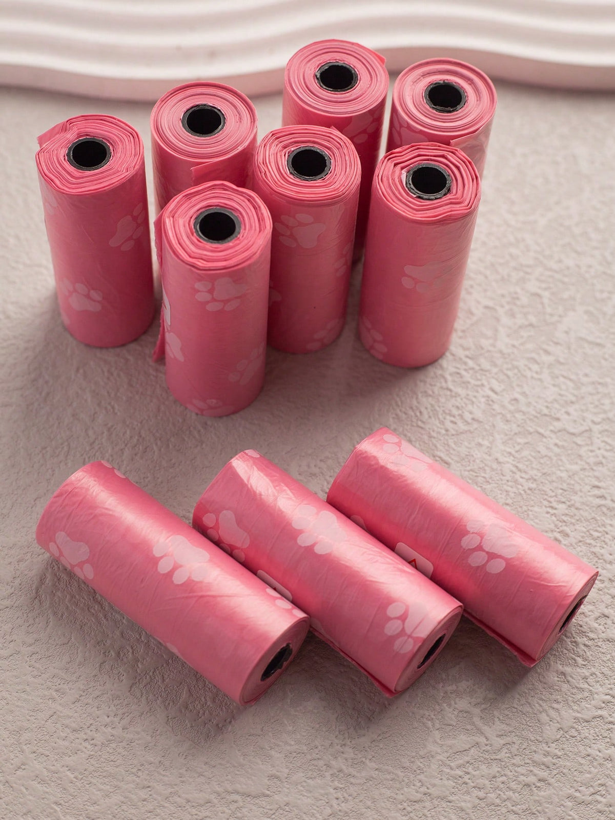 10pcs/12pcs Pink Series Pet Waste Bags, Printed Dog Poop Bag, Pooper Scooper Bag, Outdoor Walking Cleanup Bags