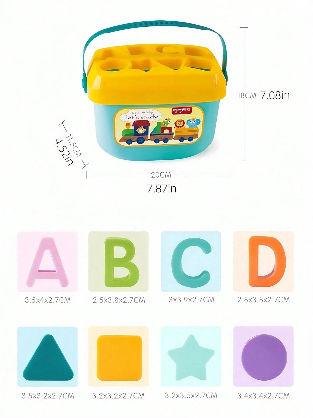 10pcs/Set Assorted Shape Learning Building Blocks Toys, Suitable For Babies Over 18 Months, Including Letter & Shape Blocks, Sorting Games, Montessori Toys, Travel Toys, Bath Toys, Stacking Toys, Sens