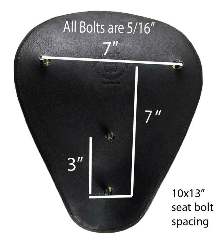 Seat Chopper Harley Sportster Bobber Bates Blk Distres Tuck Roll Leather - Mother Road Customs