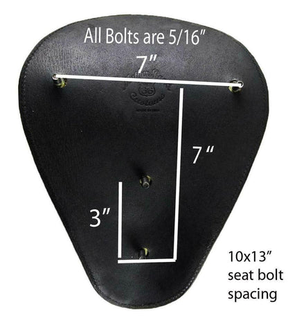 Seat Chopper Harley Sportster Bobber Bates Blk Distres Tuck Roll Leather - Mother Road Customs