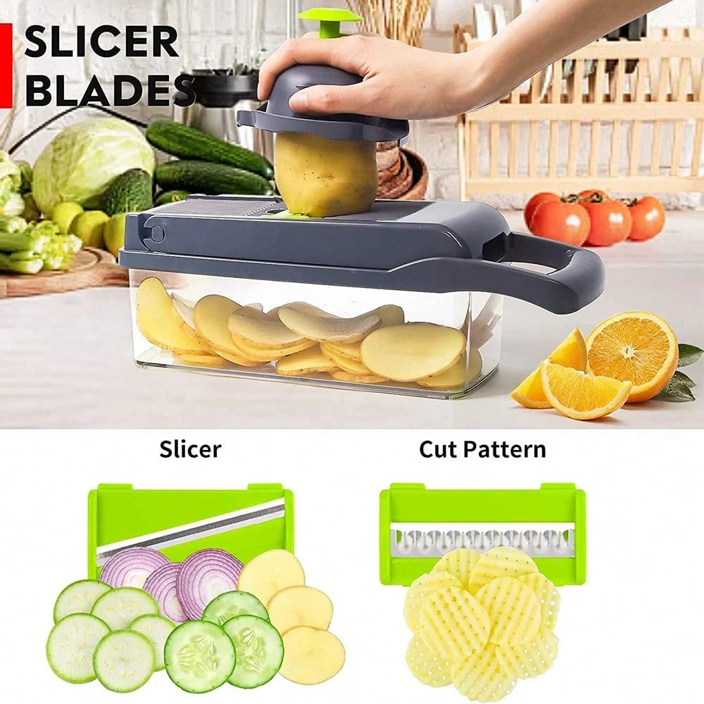 15 In 1 Kitchen Vegetable Chopper And Cooking Ingredient Slicer, Kitchen Small Tool, Multifunctional Vegetable And Fruit Slicer, Vegetable Slicer, Cheese Slicer, Handheld Vegetable Slicer, Carrot Slic