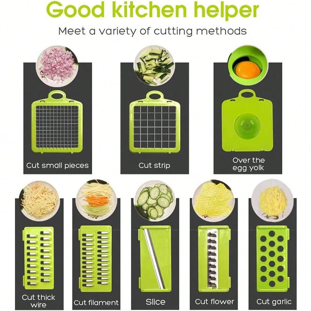 15 In 1 Kitchen Vegetable Chopper And Cooking Ingredient Slicer, Kitchen Small Tool, Multifunctional Vegetable And Fruit Slicer, Vegetable Slicer, Cheese Slicer, Handheld Vegetable Slicer, Carrot Slic