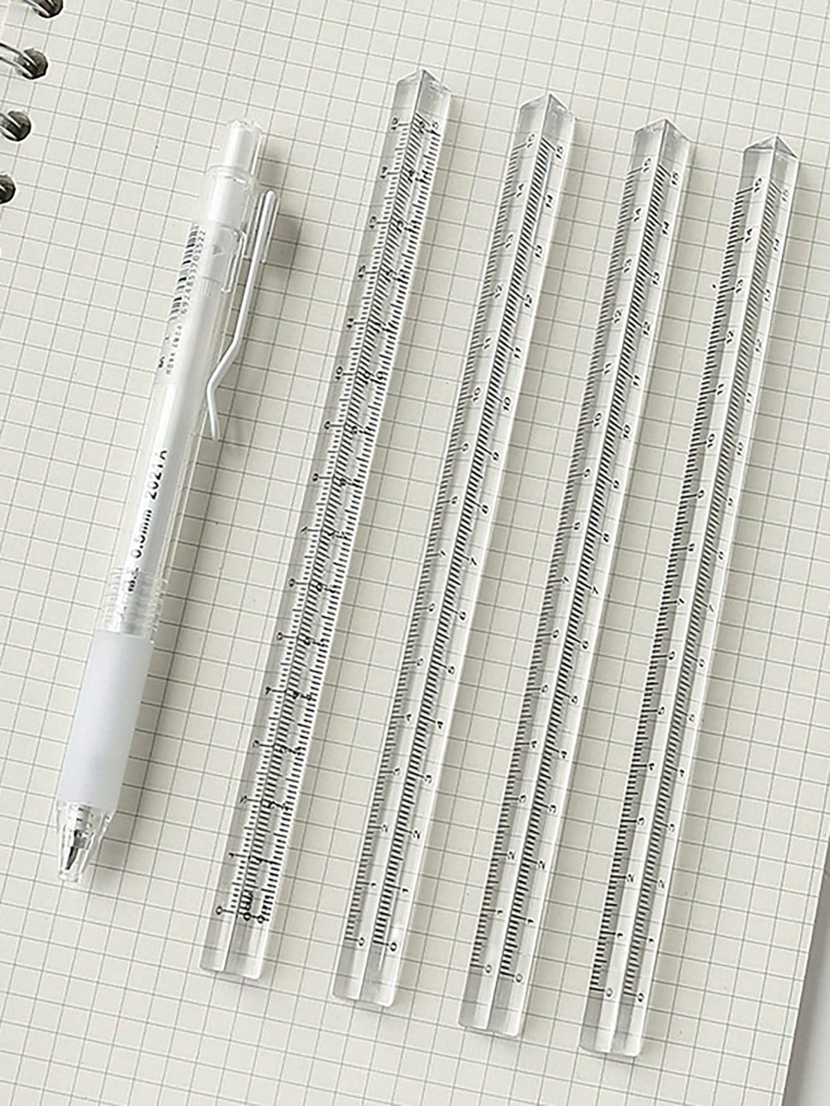 15cm/20cm Clear Plastic Triangular Ruler, 3D Triangular Ruler, Stationery For Grade 1 Students, Multi-Color Options,Rulers, Back To School