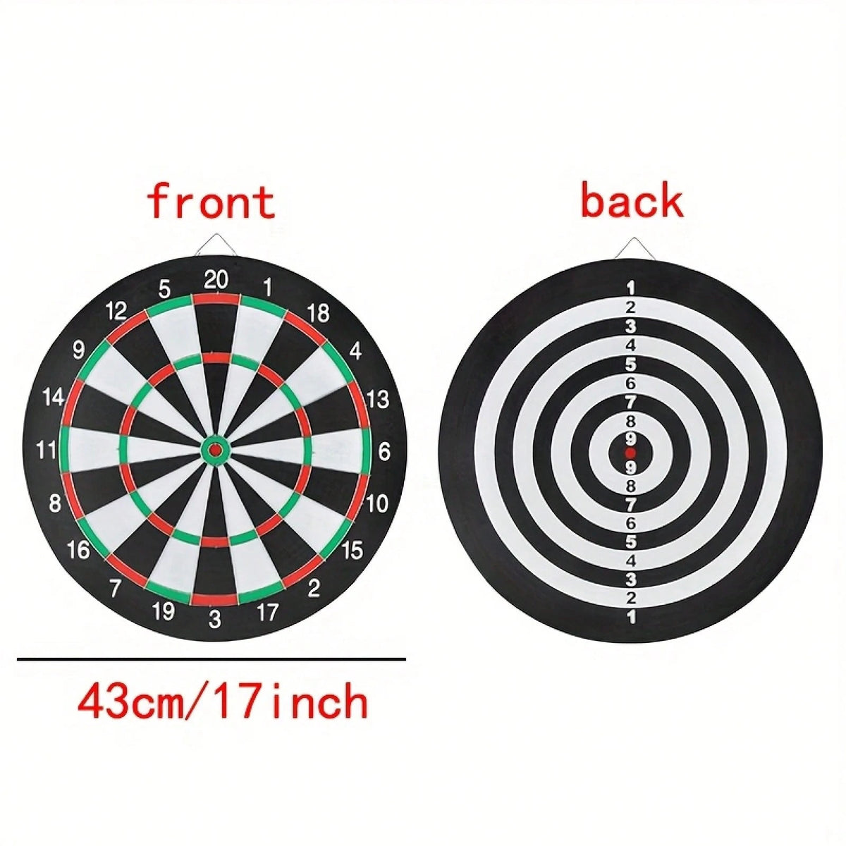 17-Inch Dart Board Set With 6 Darts, Durable EVA Material, Suitable Indoor/Outdoor Use, Family Gatherings & Casual Games