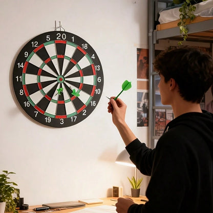 17-Inch Dart Board Set With 6 Darts, Durable EVA Material, Suitable Indoor/Outdoor Use, Family Gatherings & Casual Games