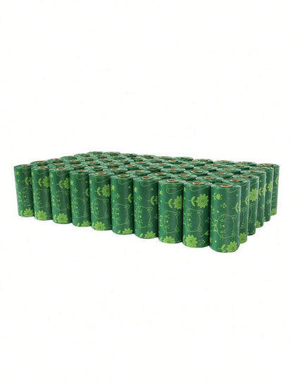 180pcs Cute Cat Printed Pet Poop Bags, Heavy Duty Lemon Scented Dog Waste Bags For Daily Walking, Leak-Proof Easy Tear Waste Disposal Bags