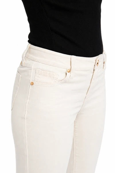 1822 Denim Petite Slim Wide Leg Jeans-White Smoke
