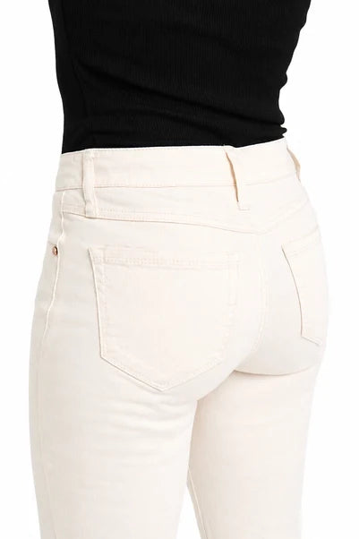 1822 Denim Petite Slim Wide Leg Jeans-White Smoke