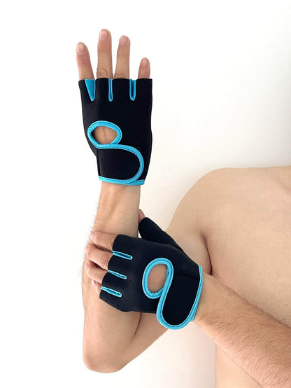 1pair Sports Gloves,Suitable For Cycling,Riding Motorcycle And Skiing,Black Gloves