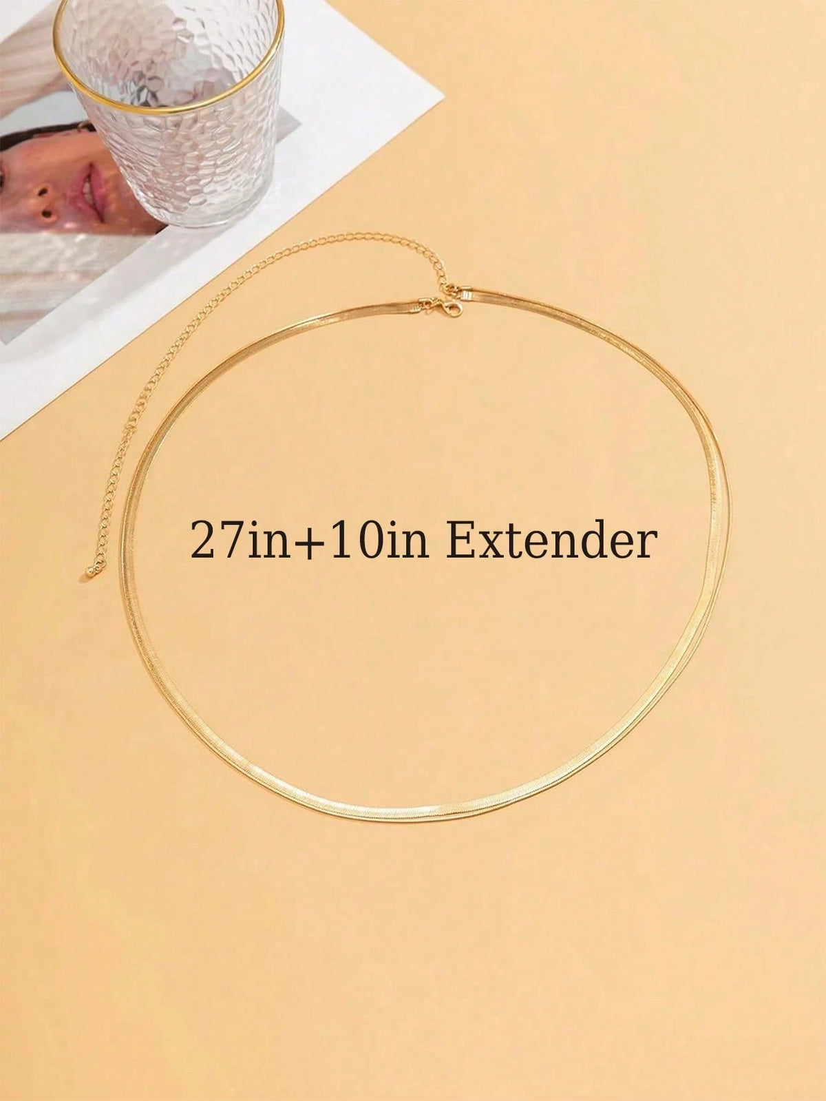 1pc 14K Gold Plated Women's Waist Chain, Layered Belly Waist Belt Chain, Beach Waist Chain, Waterproof Snake Cuban Style Body Chain, Summer Jewelry