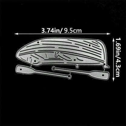 1pc Boat And Paddle Cutting Die, Boat And Paddle Die Cut, DIY Scrapbook Artist Metal Cutting Die Template, New Handmade Die, Suitable For Scrapbooking, Card Making, Embossing