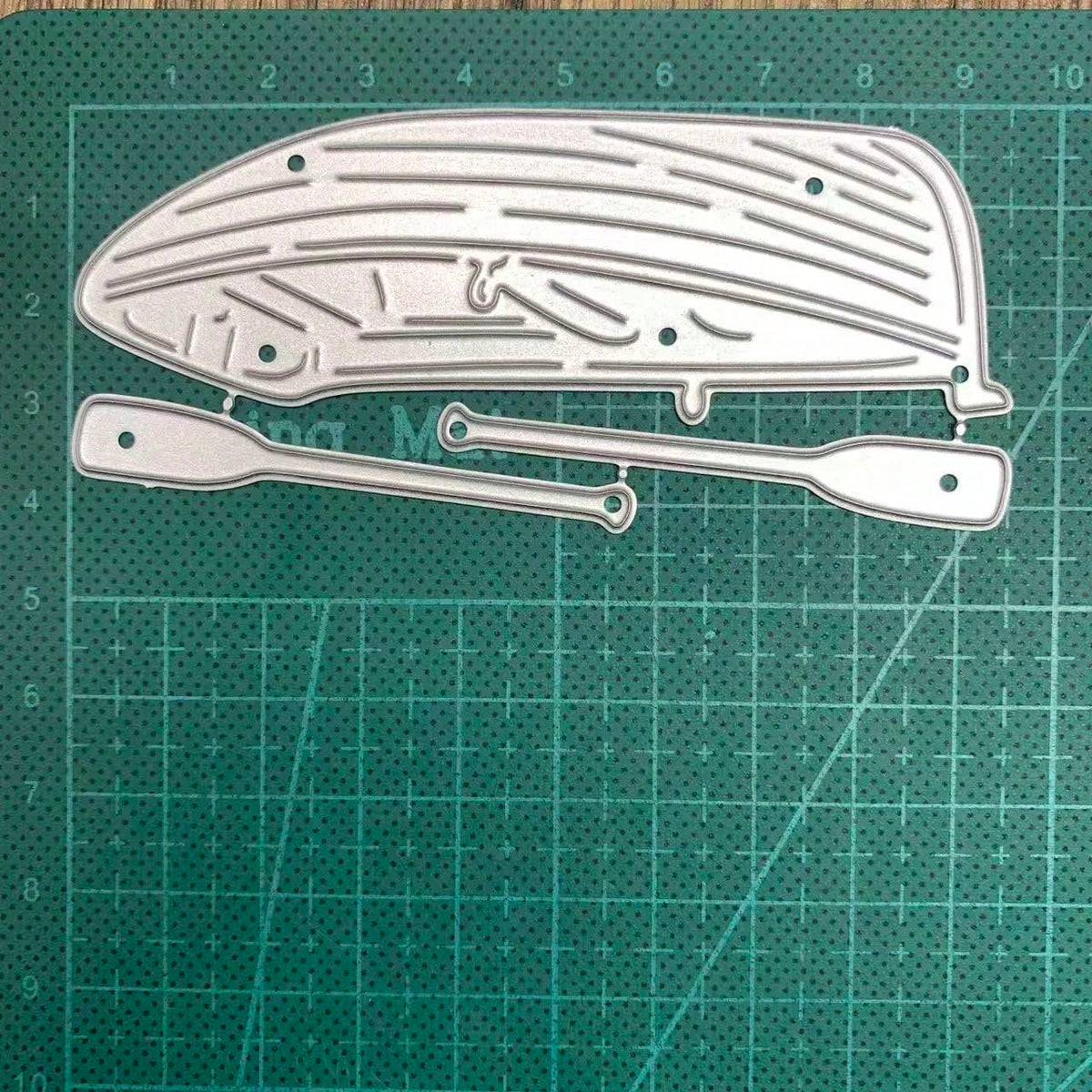1pc Boat And Paddle Cutting Die, Boat And Paddle Die Cut, DIY Scrapbook Artist Metal Cutting Die Template, New Handmade Die, Suitable For Scrapbooking, Card Making, Embossing