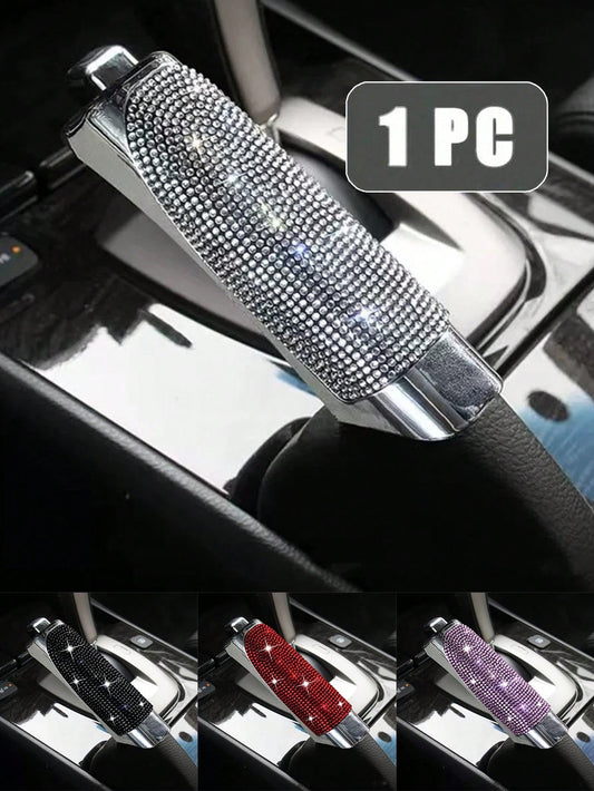 1pc Car Installed Diamond Inlaid Handbrake Cover, Car Interior, Universal Handbrake Protector, Handbrake Cover, Lever Cap Modification (Note The Size, Not Suitable For All Vehicle Models)