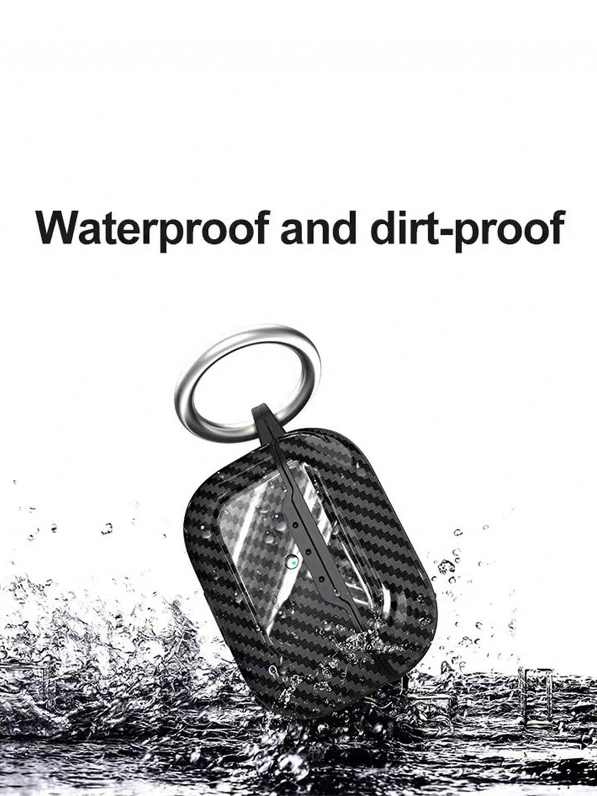 1pc Carbon Fiber Material Apple Earphone Protective Case, Compatible With Apple Earphones 2nd Gen Charging Case
