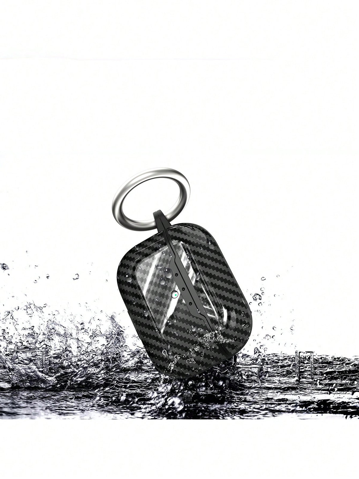 1pc Carbon Fiber Material Apple Earphone Protective Case, Compatible With Apple Earphones 2nd Gen Charging Case