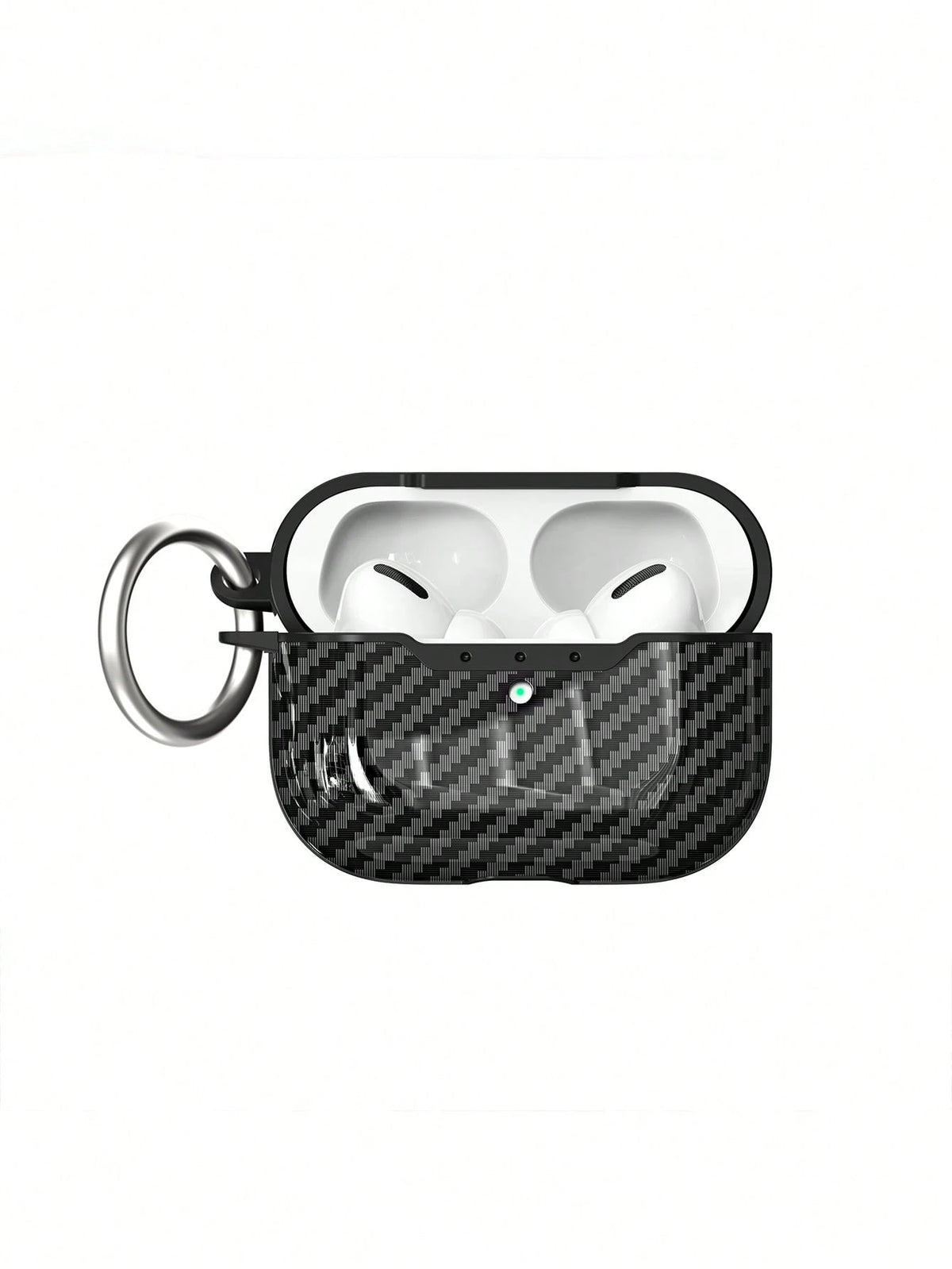 1pc Carbon Fiber Material Apple Earphone Protective Case, Compatible With Apple Earphones 2nd Gen Charging Case