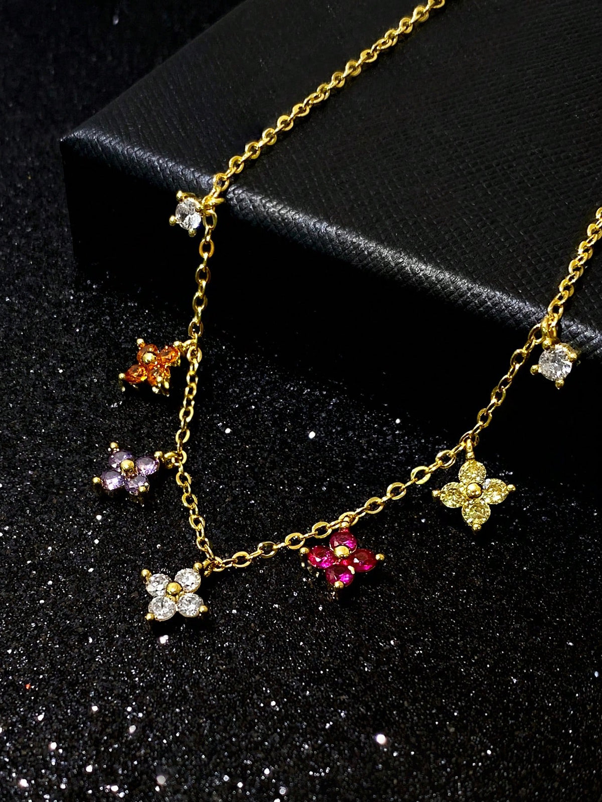 1pc Colorful Floral Anklet, Vibrant Floral Design, Charming Foot Jewelry