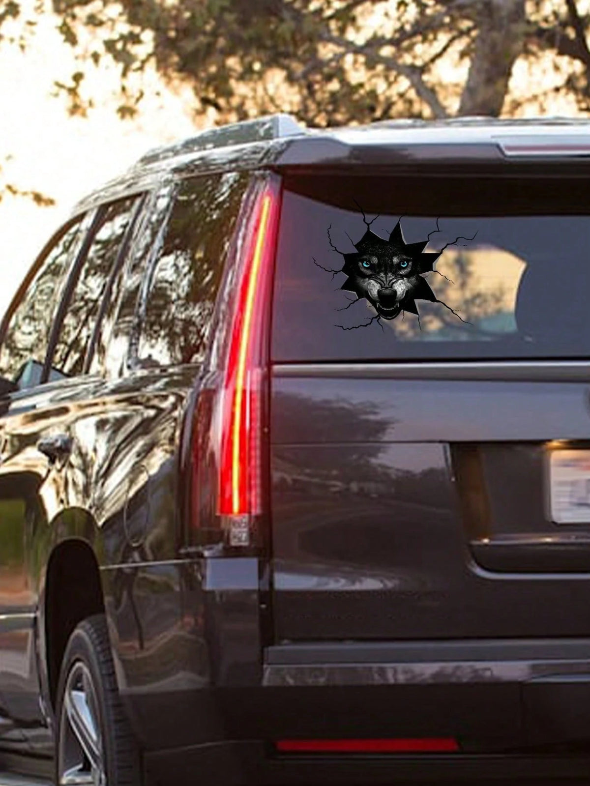 1pc Cool Wolf Pattern Car Sticker
