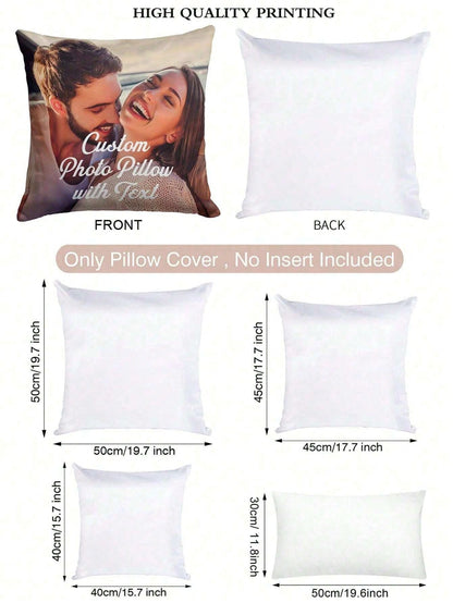 1pc Customizable Name Printed Soft Pillowcase, Personalized Name Floral Background Color Decorative Cushion Cover, Suitable For Christmas, Valentine's Day, Father's Day, Mother's Day, Wedding, Holiday