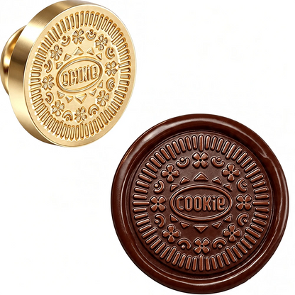1pc Detachable Round Brass Wax Seal Stamp Head, No Handle, Suitable For Decoration, Greeting Cards, Envelopes, Wine Bottle Seals, Notebooks, Perfume Bottles