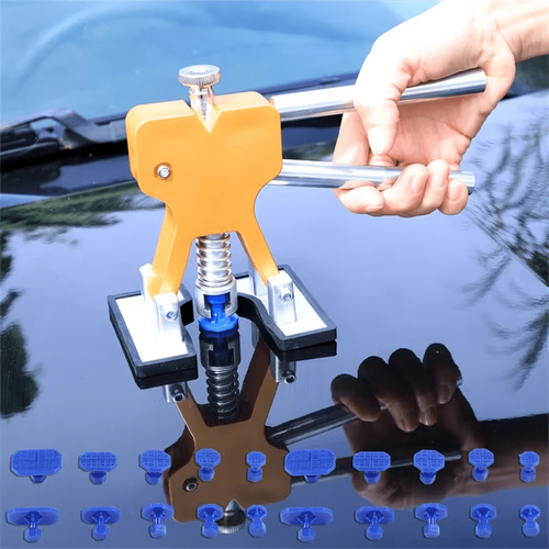 [Car Dent Repair Tool] Paintless Body Dent Repair Kit- Car Dent Puller Tabs Removal Tool With Mats- Minor Dent Removal