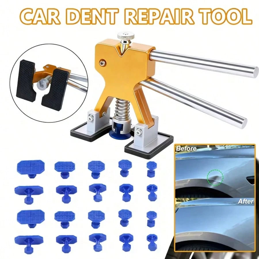 [Car Dent Repair Tool] Paintless Body Dent Repair Kit- Car Dent Puller Tabs Removal Tool With Mats- Minor Dent Removal
