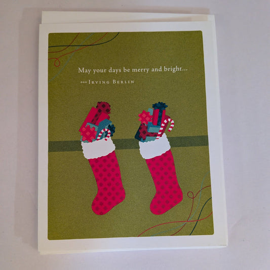"May your days be merry and bright"  Card