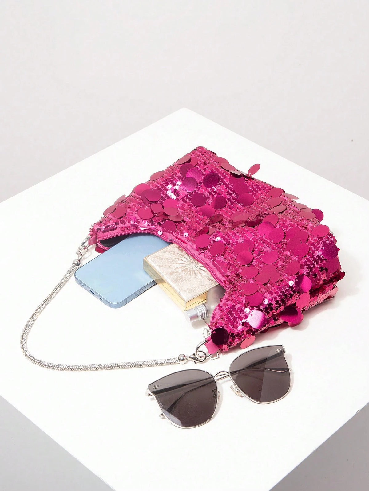 (Random Pattern) Sequin Shoulder Bag, Elegant Women's Handbag, Evening Party Outfit, Ball Bag And Accessories, Wedding Supplies, Women's Gift