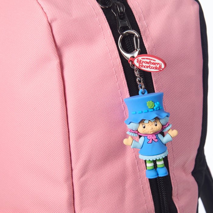 "Sale" The World of Strawberry Shortcake™ x Precious Moments - Blueberry Muffin Scented Backpack Bag Clip Charm 259429