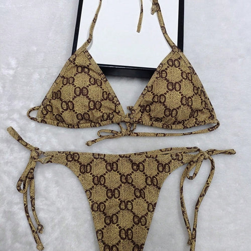 Women's Sexy Deep V Neck Micro Crop Tankini Thong Bikini Set In Coated Fabric With Medium Stretch, Perfect For A Stylish Beach Look