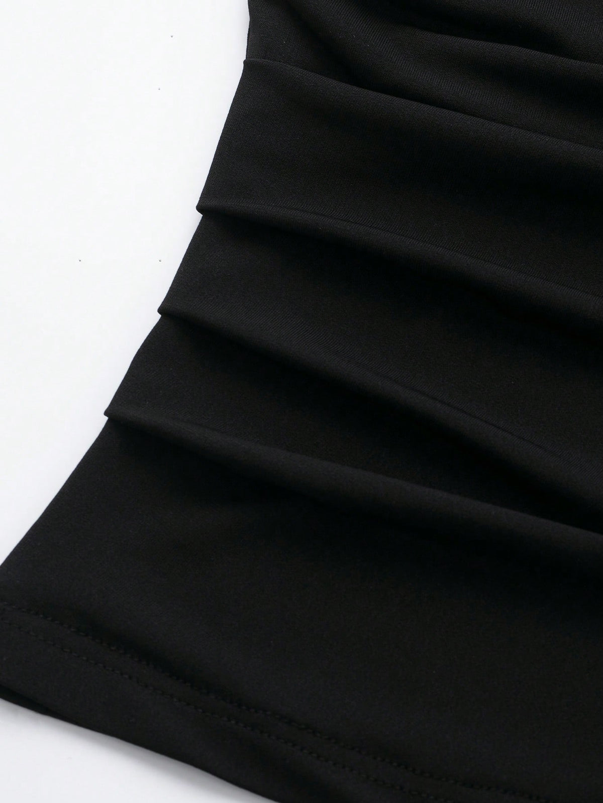 Women's Summer Plain V-Neck Casual Drape Tank Top Black