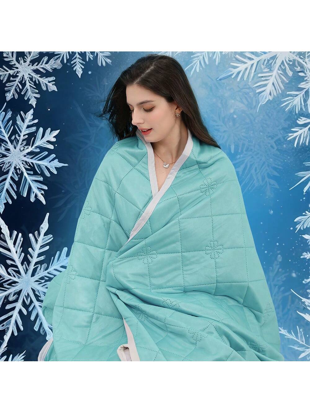 XBH 1pc Cooling Blanket, Hot Sleeper Extra Large 108*90 Inches 90*90 Inches Summer Cooling Blanket, Lightweight Air Cooled Comforter, Adult Heat Absorbent Soft Breathable Smooth Air Cooled Blanket By