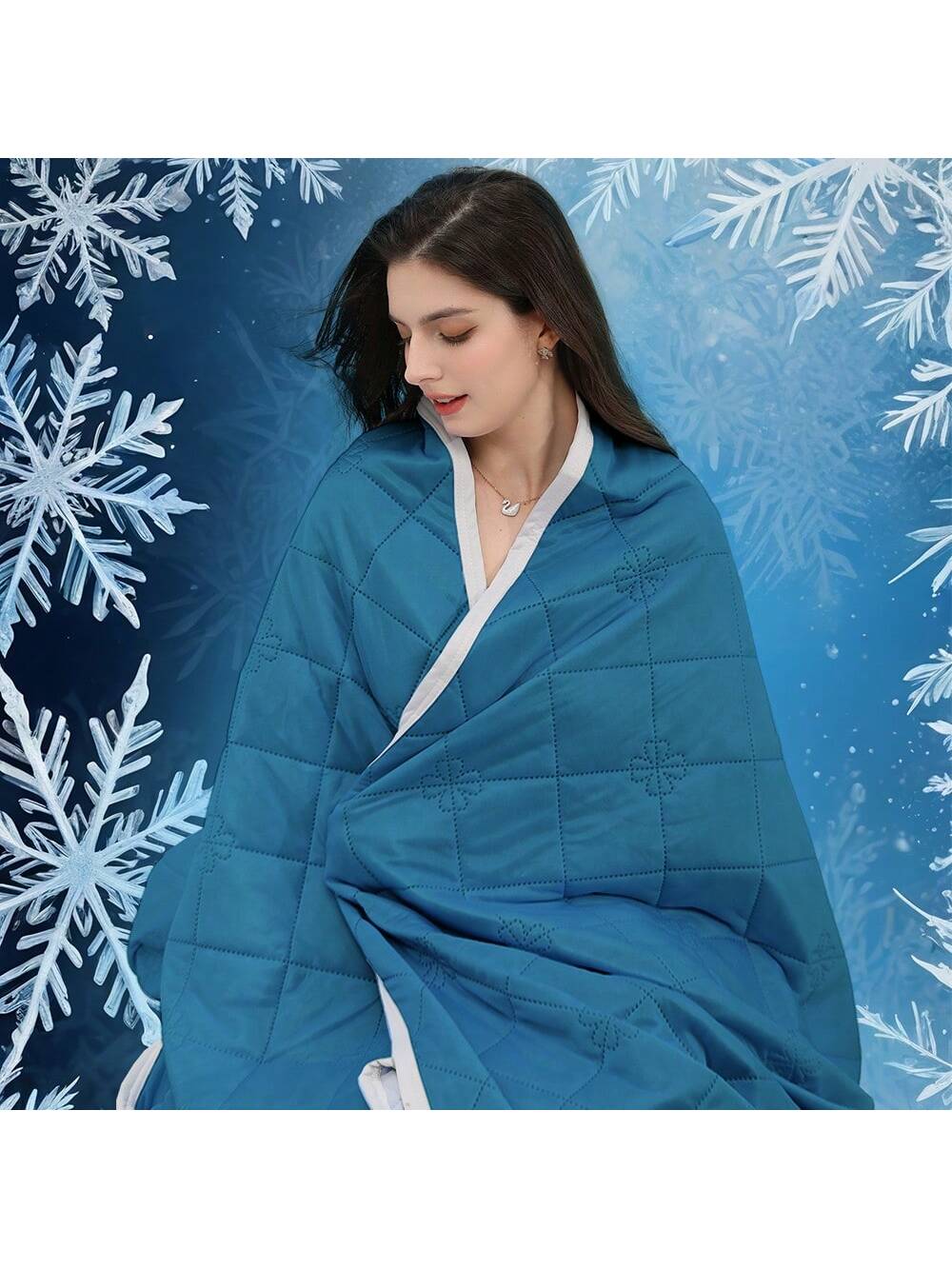XBH 1pc Cooling Blanket, Hot Sleeper Extra Large 108*90 Inches 90*90 Inches Summer Cooling Blanket, Lightweight Air Cooled Comforter, Adult Heat Absorbent Soft Breathable Smooth Air Cooled Blanket By