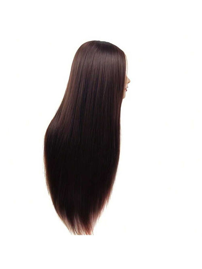XCJIEN Mannequin Head 26 Inch- 30 Inch Training Head Synthetic Fibre Beauty Doll Head Styling Head Hair Braiding Head Hairdresser Training Model Practice Head Hair Mannequin With Free Clips
